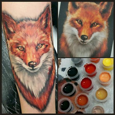 Tattoos - colour fox - 113746